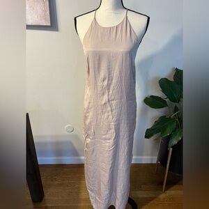 Zara Beige Backless Maxi Dress